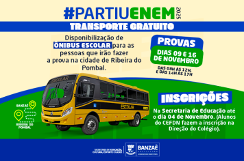 Transporte Gratuito para o ENEM 2025